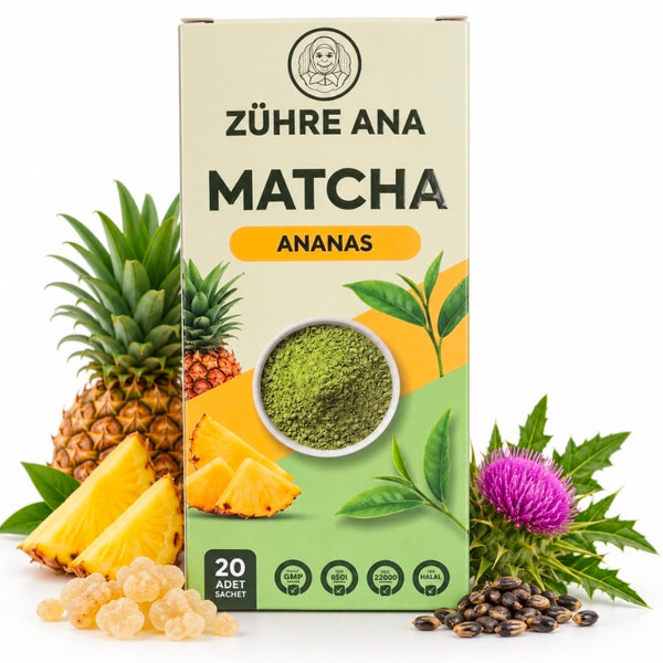 Bromelain Tee mit Grüntee, Matcha & Kräutern – 20 Teebeutel à 10 g – Zühre Ana