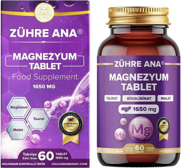 Zühre Ana | Magnesium Tabletten 1650 mg (60 Tabletten)