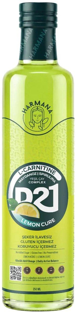 HARMANA D-21 Lemon Cure – L-Carnitine & Groene Thee Complex 250 ml