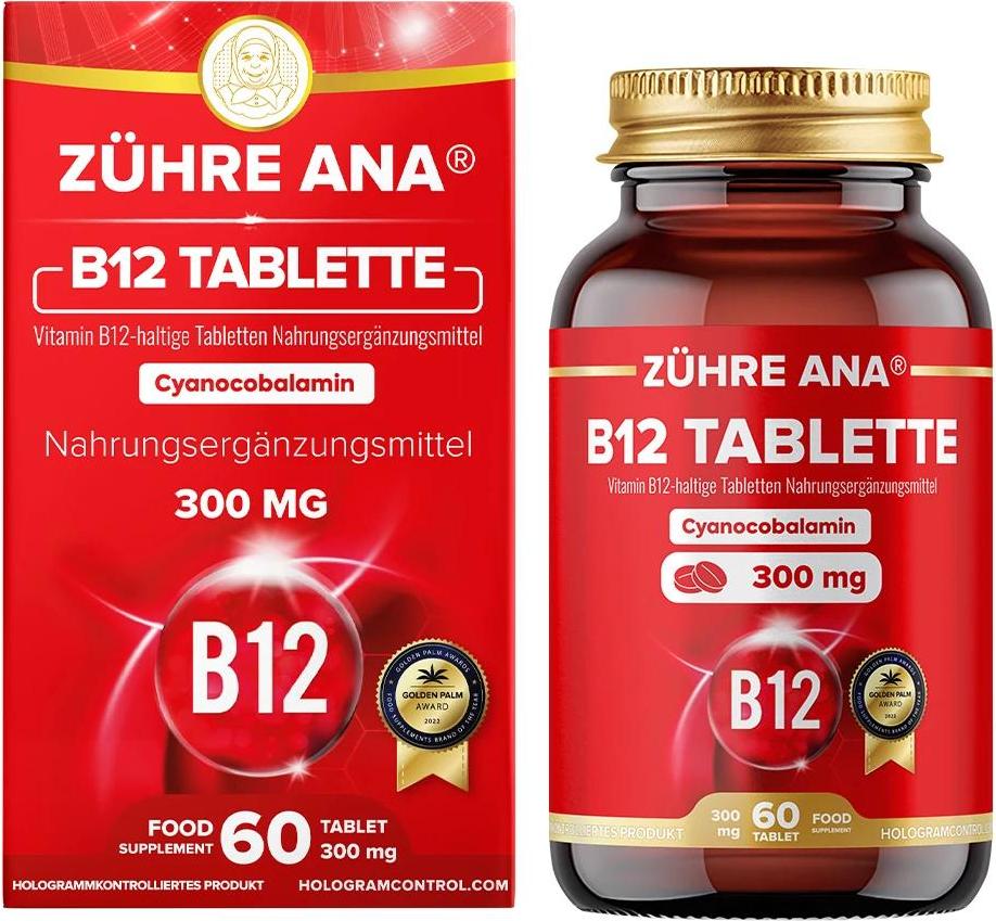 Zühre Ana | Vitamin B12 Tabletten 300 mg (60 Tabletten)