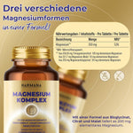 Harmana | Magnesium-Komplex (Bisglycinat, Citrat, Malat) 60 Tabletten